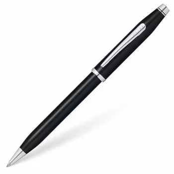 Шариковая ручка Cross Official Medium Nib Century 2 Black Lacquer Polished Chrome Original Imported Product Water Based AT0082WG-157 чёрный