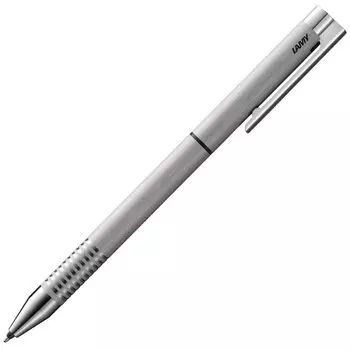 Шариковая ручка LAMY Twin Pen Logo Hairline Matte Stainless Steel Regular Import L606