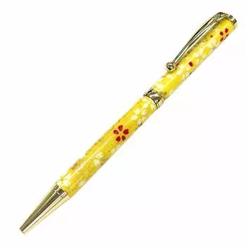 Шариковая ручка Mino Washi, тонкая, японская, сделанная в Twist Luxury Yuzen Craftsman, 32 типа, с рисунком вишневого цвета и сусального золота, на масляной основе, стержень 0,7, узор,