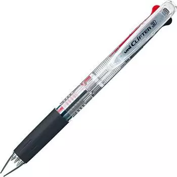 Шариковая ручка Mitsubishi Pencil 3 цвета Clifter прозрачная 10 шт. 0,7 SE3304.T