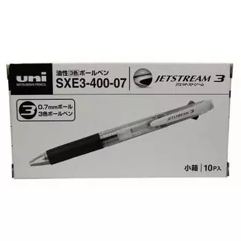 Шариковая ручка Mitsubishi Pencil 3 цвета Jet Stream 0.7 зеленая, легко писать SXE340007.6