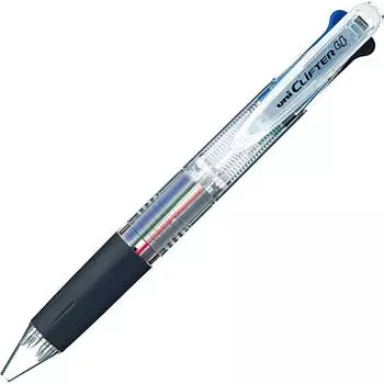Шариковая ручка Mitsubishi Pencil 4 цвета Clifter прозрачная 10 шт. 0,7 SE4354.T
