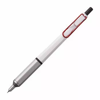 Шариковая ручка Mitsubishi Pencil Jet Stream Edge белая красная супертонкая, но легко пишущая на масляной основе 0,28 SXN100328W.15
