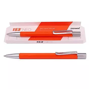 Шариковая ручка Monami 153 NEO с черными чернилами в металлическом корпусе 0,7 мм (Танжело)