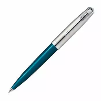 Шариковая ручка PARKER 51 Teal Blue CT Medium Point в подарочной коробке с масляным пером, оригинальный импортный продукт 2123510Z