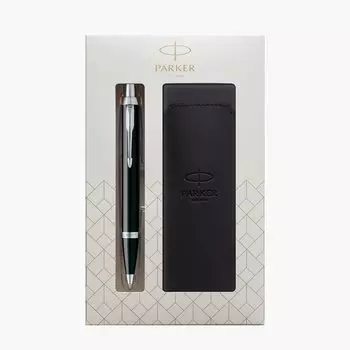 Шариковая ручка PARKER IM Black CT Medium Point с ручкой-ножом в подарочной коробке. Оригинальный импортный продукт 1975636 V1d на масляной основе.