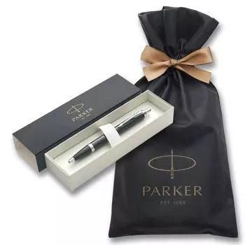Шариковая ручка PARKER IM Black CT Medium Point Упаковочный пакет с логотипом бренда Подарочная коробка Роскошный официальный подлинный импортный продукт 1975636V3 На масляной основе