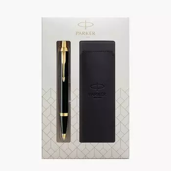 Шариковая ручка PARKER IM Black GT Medium Point с ручкой-ножом в подарочной коробке. Оригинальный импортный продукт 1975638 V1d на масляной основе.