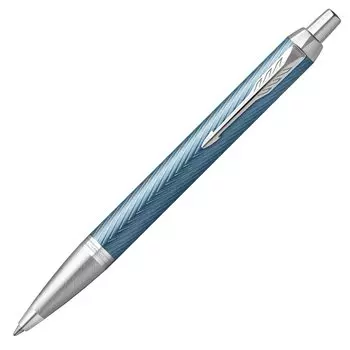 Шариковая ручка PARKER IM Premium Blue Gray CT Medium Point в подарочной коробке с масляным пером, оригинальный импортный продукт 2172750