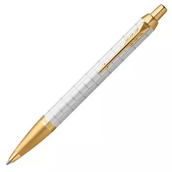 Шариковая ручка PARKER IM Premium Pearl White GT со средним стержнем, подарочная коробка, оригинальный импортный продукт 2172748 на масляной основе