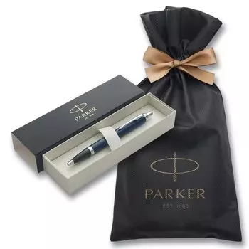 Шариковая ручка PARKER IM Royal Blue CT, средний кончик, упаковочный пакет с логотипом бренда, подарочная коробка, официальный подлинный импортный продукт класса люкс 1975640V3 на масляной основе