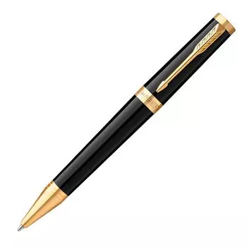 Шариковая ручка PARKER Ingenuity Black GT со средним кончиком, масляная, подарочная коробка, оригинальный импортный продукт 2182622