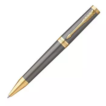 Шариковая ручка PARKER Ingenuity Gray GT со средним наконечником в подарочной коробке, подарочный подарок класса люкс, обычный импорт 2213795 на масляной основе