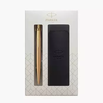 Шариковая ручка PARKER Jotter XL Gold GT со средним наконечником и футляром для ручки в подарочной коробке. Оригинальный импортный продукт 2122658Z V1d на масляной основе.