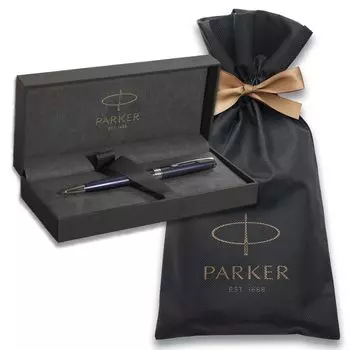 Шариковая ручка PARKER Sonnet Blue Lacquer CT Medium Point Упаковочный пакет с логотипом бренда Подарочная коробка Подарок Роскошный официальный регулярный импортный продукт