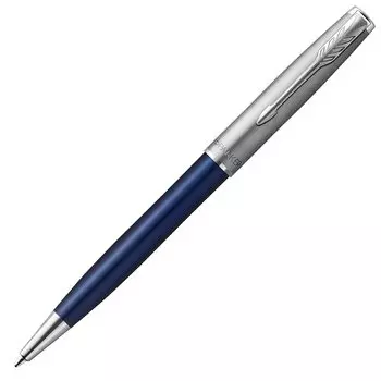Шариковая ручка PARKER Sonnet Essential Blue Sandblast CT со средним кончиком, подарочная коробка, оригинальный импортный продукт 2146774Z и на масляной основе