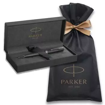 Шариковая ручка PARKER Sonnet Matte Black CT Medium Point Oily Wrapping Bag с логотипом бренда Подарочная коробка Подарок Роскошь Официальный Регулярный Импортный