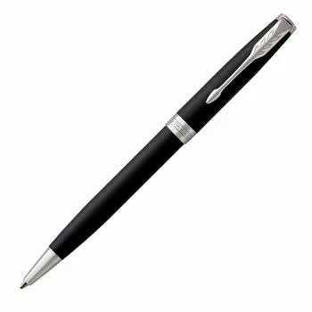 Шариковая ручка PARKER Sonnet Matte Black CT Medium Point с масляным стержнем в подарочной коробке. Оригинальный импортный продукт 1950881
