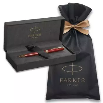Шариковая ручка PARKER Sonnet Red GT со средним кончиком, упаковочная сумка с логотипом бренда, подарочная коробка, подарочный подарок класса люкс, официальный подлинный импортный продукт 1950777 V3