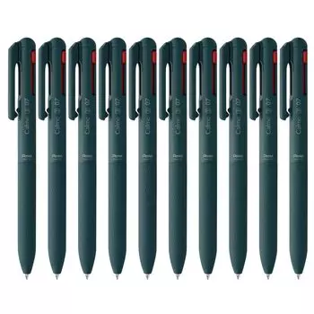 Шариковая ручка Pentel Calme бирюзового цвета 10 шт. BXAC37S 3-цветная 0,7 мм