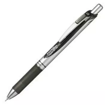 Шариковая ручка Pentel Gel Ink Retractable Energel черного цвета, 1 шт. x 30 наборов 0,5 мм (Вал серебряный) BLN75Z-A чёрный