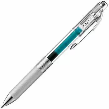 Шариковая ручка Pentel Гелевые чернила Energel Infree Прозрачный корпус Бирюзовый 10 штук 0,7 мм BL77TL-S3 бирюзовый синий