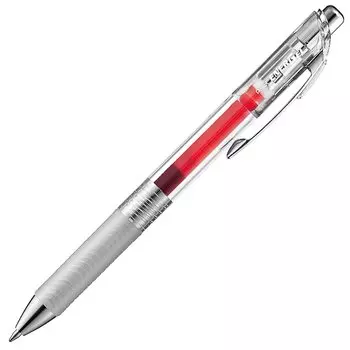 Шариковая ручка Pentel с гелевыми чернилами Energel Infree Clear Shaft Red 10 шт. 0,7 мм BL77TL-B