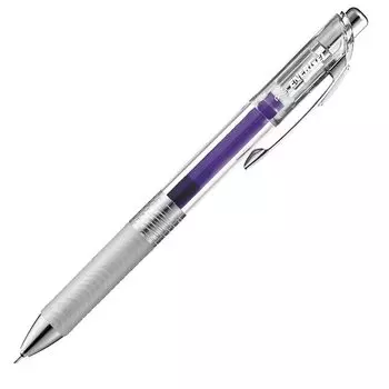 Шариковая ручка Pentel с гелевыми чернилами Energel Infree Clear Shaft Фиолетовый 10 шт. 0,5 мм BLN75TL-V фиолетовый