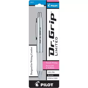 Шариковая ручка Pilot Grip Gel Gel Ink Limited Black Platinum [Повторно импортированный продукт] Dr.. 0.7mm (хорошо) серебряный