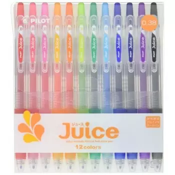 Шариковая ручка Pilot Juice Gel Ink 0,38 мм, набор из 12 цветов (LJU120UF-12C)