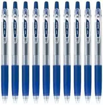 Шариковая ручка Pilot Juice GEL Ink Blue, набор из 10 шт., 0,38 мм, ручка, чернила,