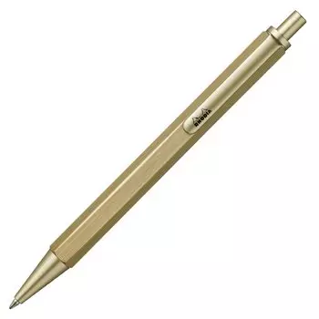 Шариковая ручка RHODIA Script 0,7 мм, шестигранный стержень, алюминиевый корпус, обработка волосяной линией, чернила на масляной основе с низкой вязкостью, золото RHODIA cf9360