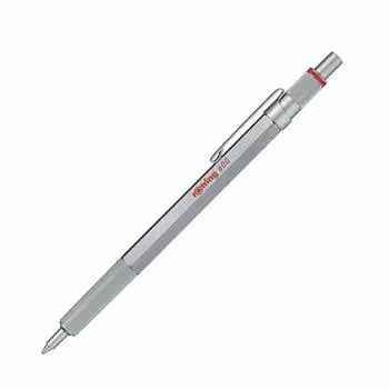 Шариковая ручка Rotring 600 Silver Knock Type 2032578 rOtring Механический карандаш Роскошный пишущий инструмент Канцелярские принадлежности Сделано в Германии Чертежная ручка серебряный
