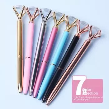 Шариковая ручка с бриллиантами из розового золота - вращающаяся, металлическая, деловой подарок Bullet Type 0.5