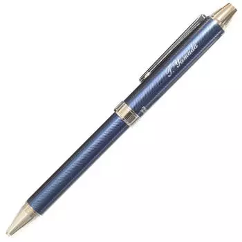 Шариковая ручка с гравировкой имени Pilot Two Plus One EVOLT Композитная шариковая ручка Herringbone Blue Black PILOT BTHE150R-HBB красный