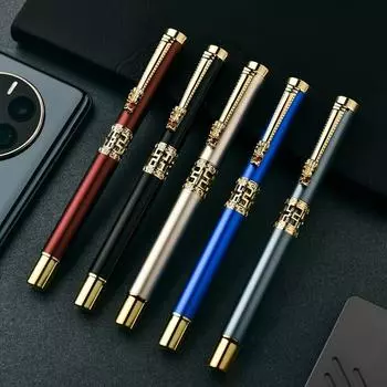 Шариковая ручка с металлическим наконечником 0,5 мм для бизнеса, офисная ручка для подписи, гелевая ручка для каллиграфии для студентов
