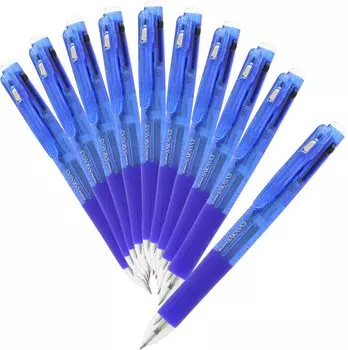 Шариковая ручка Sarasa 3, цвет Zebra, синяя, 10 шт., 3 цвета, 0,5 мм B-J3J2-BL белый