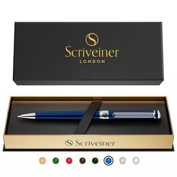 Шариковая ручка Scriveiner Finest Chrome Schmidt Black Лучшая шариковая ручка в подарок Идеально подходит для офисов Профессиональная ручка для руководителей Хороший дизайнер, отделка, сменный стержень,
