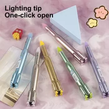 Шариковая ручка со светодиодной подсветкой. Легкое письмо. Удобная ручка. Широко используемая гелевая ручка в форме ракеты с подписью. Канцелярские принадлежности. Подарок для студентов.