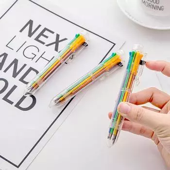 Шариковая ручка, уникальная удобная ручка, пластиковая студенческая шариковая ручка, 8 цветов, шариковая ручка, студенческая шариковая ручка, товары для дома 1pc