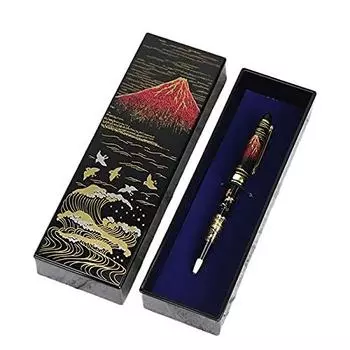 Шариковая ручка в подарок с футляром для ручки, шариковая ручка Lacquer Art, красная, Fuji Domestic Processing (Красная Фудзи)