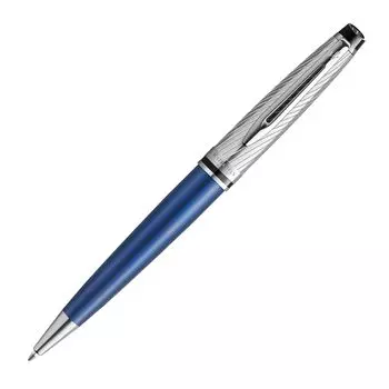 Шариковая ручка Waterman Expert Deluxe Metallic Blue CT Fine Point в подарочной коробке. Оригинальный импортный продукт 2187506. На масляной основе.