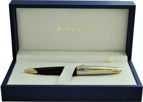 Шариковая ручка Waterman Karen Deluxe Black Silver GT S2228342 Оригинальный импортный продукт На масляной основе и