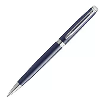 Шариковая ручка WATERMAN Metropolitan Essential Blue CT с тонким наконечником в подарочной коробке, подарочная, класса люкс, обычная, импортная, 2214316 на масляной основе