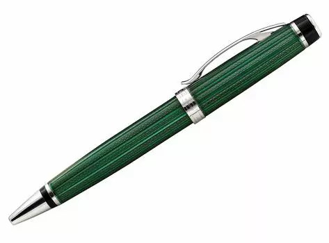Шариковая ручка Xezo Incognito Twist Action, средний кончик, Forest Green Layer Drakkar, покрытие из чистой платины, ручная работа, ограниченный тираж, серийный номер лес зеленый