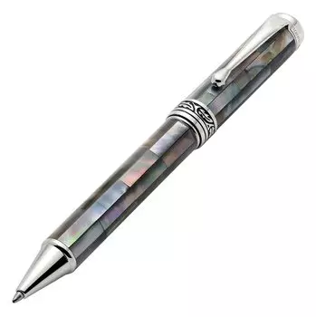 Шариковая ручка Xezo Maestro Twist Action, средняя, черная, перламутровая, с серийным номером Platinum Limited, острие. Покрытый. Ручная работа, Издание,