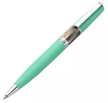 Шариковая ручка Xezo Speed Master Twist Action Medium, матовая аквамариновая, таитянская, черная, хромированная, легкая, латунная ручка. зеленый, жемчужный. покрыло. тело.