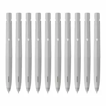 Шариковая ручка Zebra Bren серая ось черные чернила 10 шт. на масляной основе 0,7 B-BA88-GR