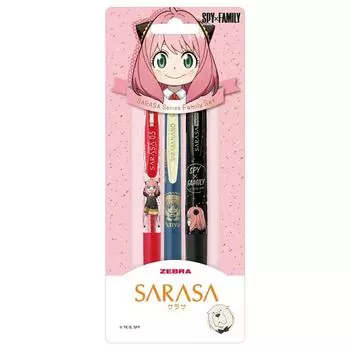 Шариковая ручка Zebra Gel Sarasa Series Spy Family Family Set SE-JJ15-FAMILY-SF