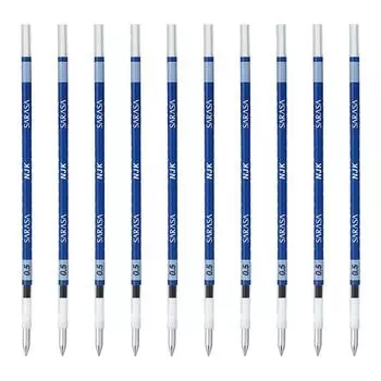 Шариковая ручка Zebra Prefill Sarasa BRNJK5BL Стержни, NJK-0.5, Синий, 10 штук,